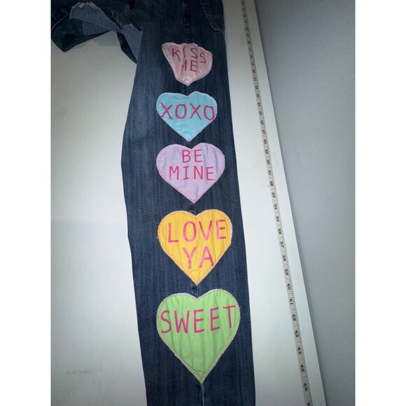 The Scrappy Camper + Lucky Brand Womens Jeans L/34 Upcycled Sweetheart Valentine - Picture 11 of 13